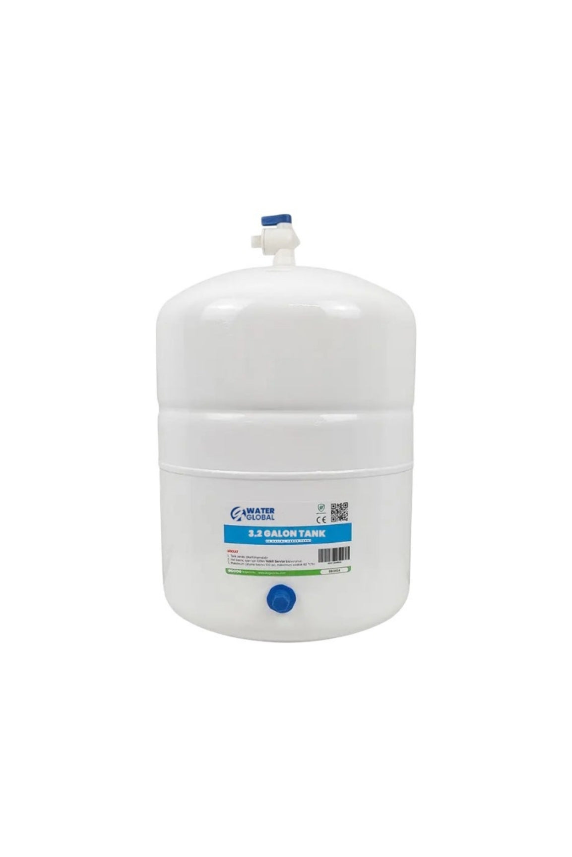 3.2 Galon (12 Litre) Metal Basınç Denge Tankı – Tüm Su Arıtma Cihazlarıyla Uyumlu (Üreticiden)