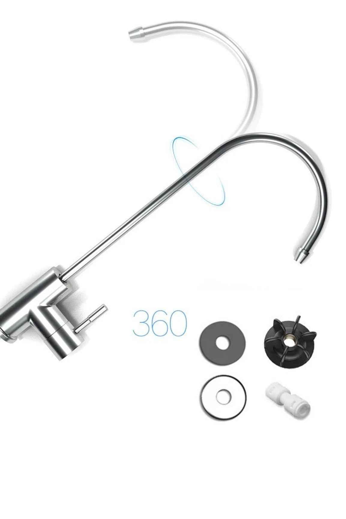 Lüks Quick Bağlantı Su Arıtma Musluğu-Paslanmaz Gövde • Kolay Montaj • Uzun Ömürlü (Üreticiden)