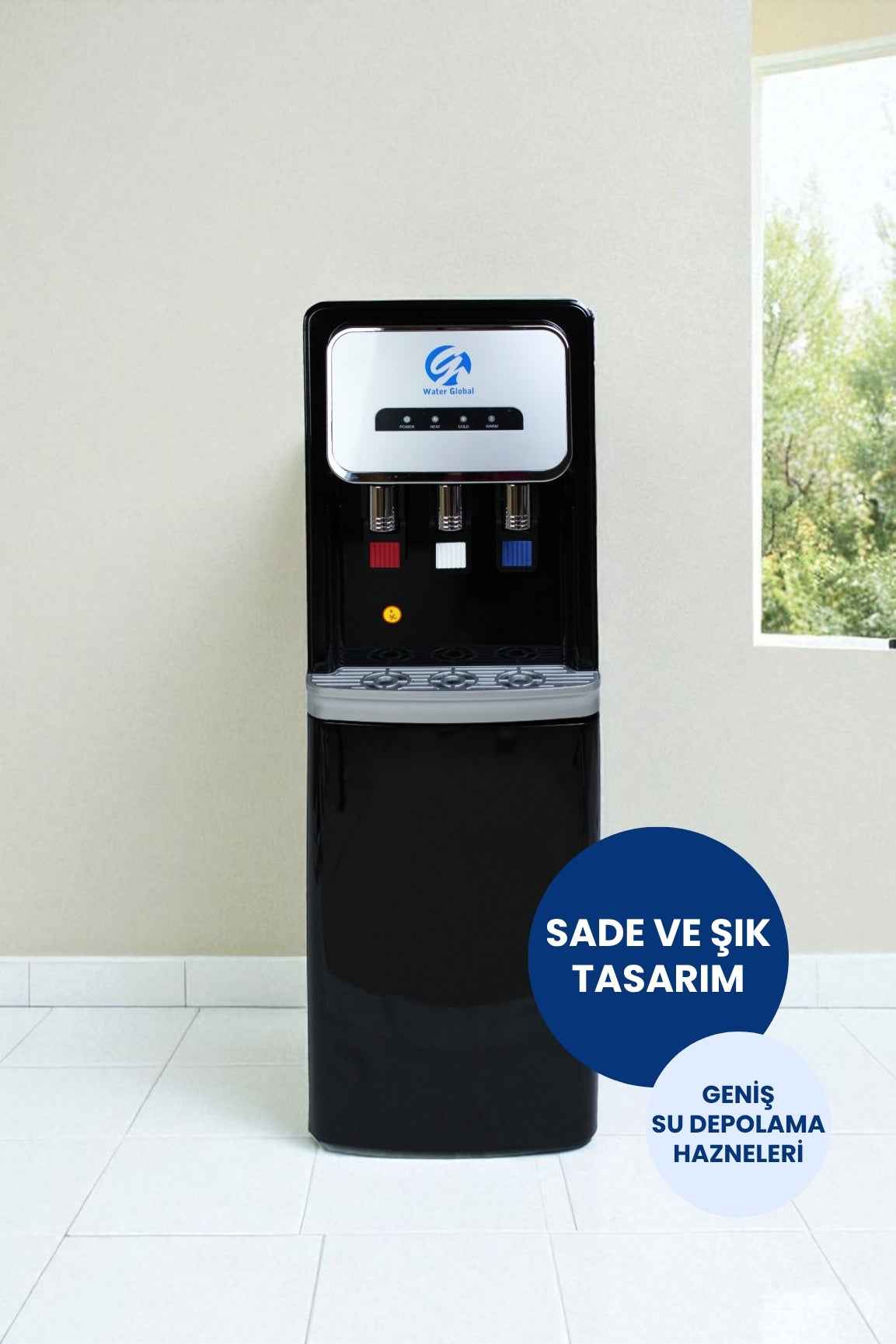 Arıtmalı Su Sebili 100 GPD RO - Sıcak, Ilık ve Soğuk Su - 3 Musluklu (Üreticiden)