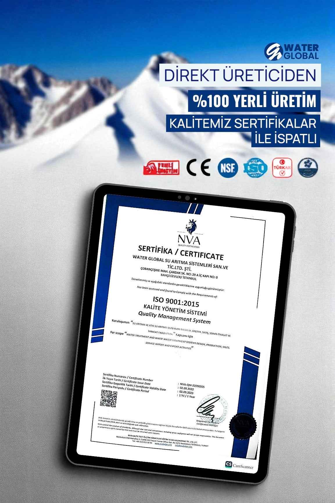 Arıtmalı Su Sebili 100 GPD RO - Sıcak, Ilık ve Soğuk Su - 3 Musluklu (Üreticiden)