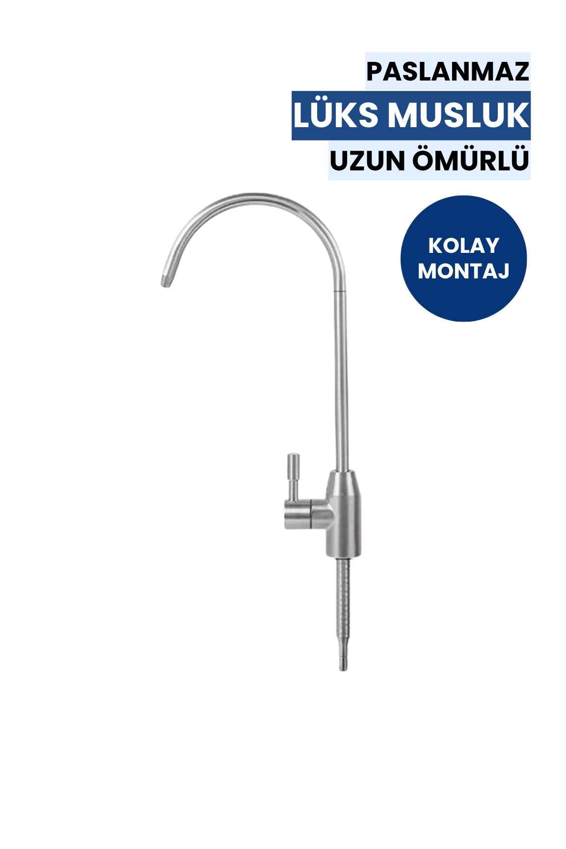 Paslanmaz Lüks Su Arıtma Musluğu-360° Dönebilir • Kolay Montaj • Uzun Ömürlü (Üreticiden)