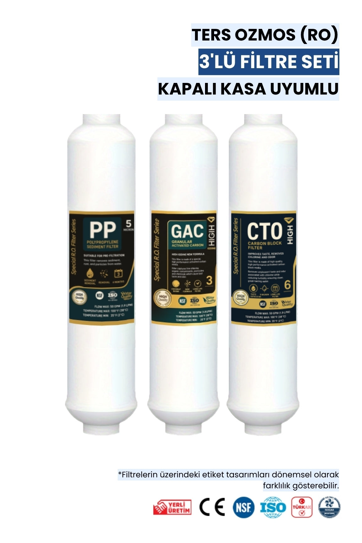 Water Global RO Ön Filtre 3’lü Set (PP + GAC + CTO) | Quick Su Arıtma Sistemleri ile Uyumlu (Üreticiden)