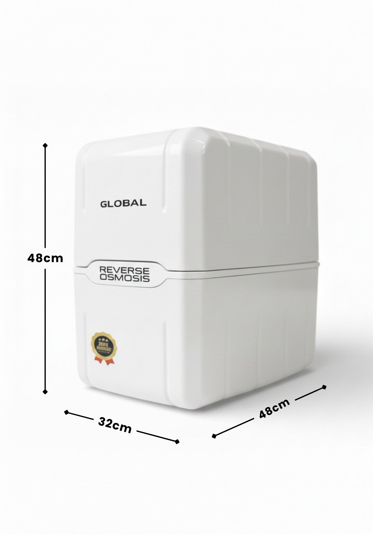 Water Global Su Arıtma Cihazı Kapalı Kasa | RO Ters Ozmos Sistem | Dahili 8L Çelik Tank | Beyaz (Üreticiden)