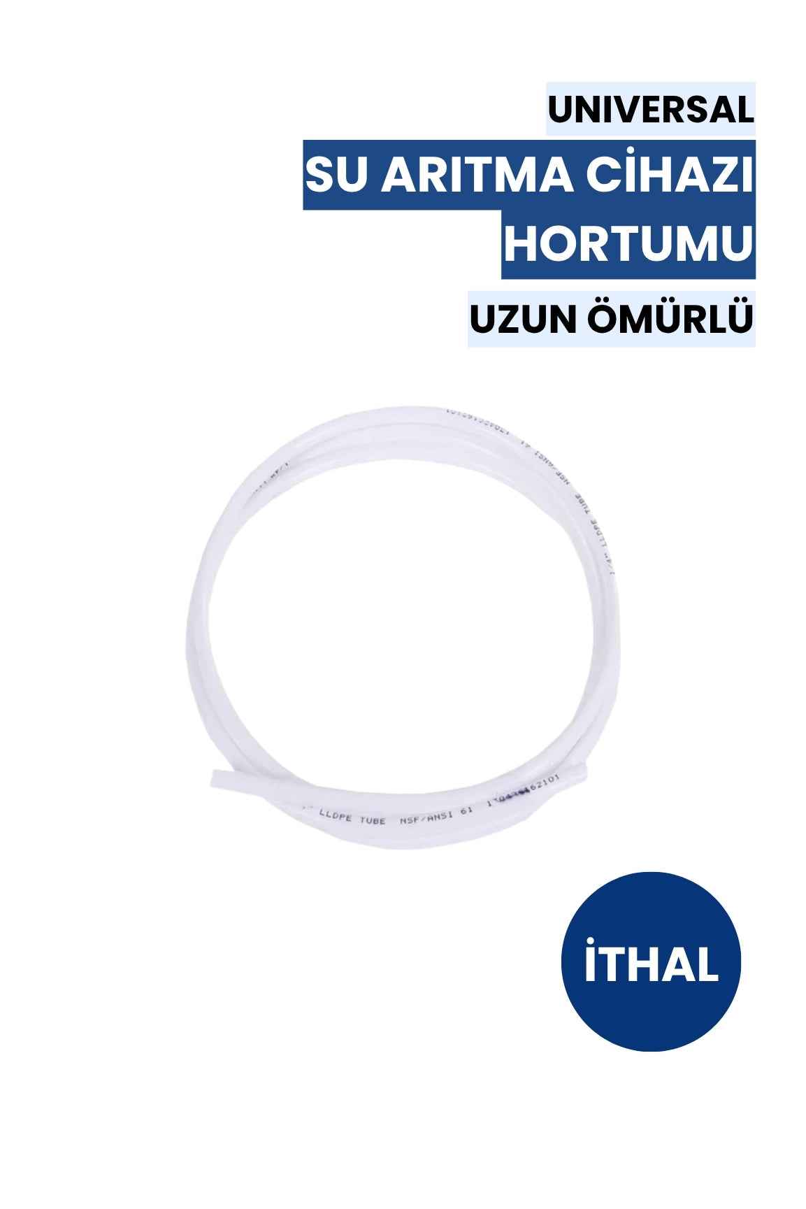 İthal Su Arıtma Hortumu 15 Metre-1/4 ınç Beyaz • Gıda Uyumlu • Dayanıklı Yapı (Üreticiden)