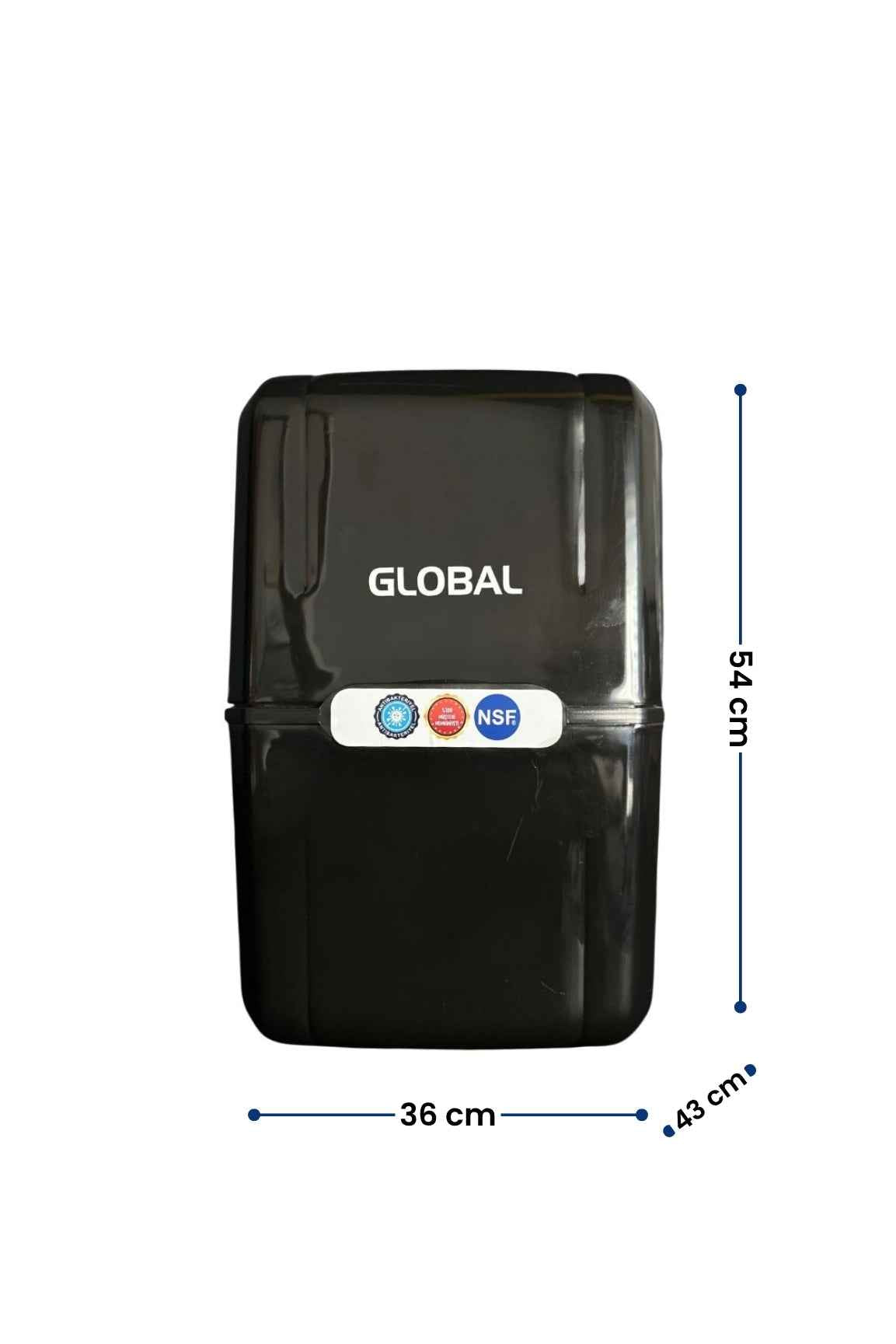 Su Arıtma Cihazı 12lt Kapalı Kasa - 5 Filtreli RO Sistem Ters Ozmoz | Siyah - Tezgah Altı Su Arıtma Cihazı