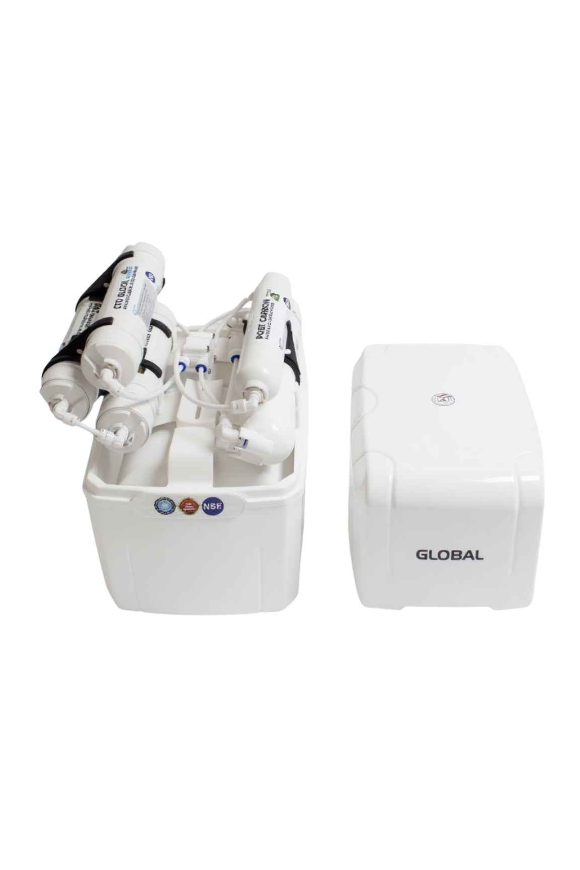 Su Arıtma Cihazı 12lt Kapalı Kasa - 5 Filtreli RO Sistem Ters Ozmoz | Tezgah Altı Su Arıtma Cihazı - Beyaz (Üreticiden)