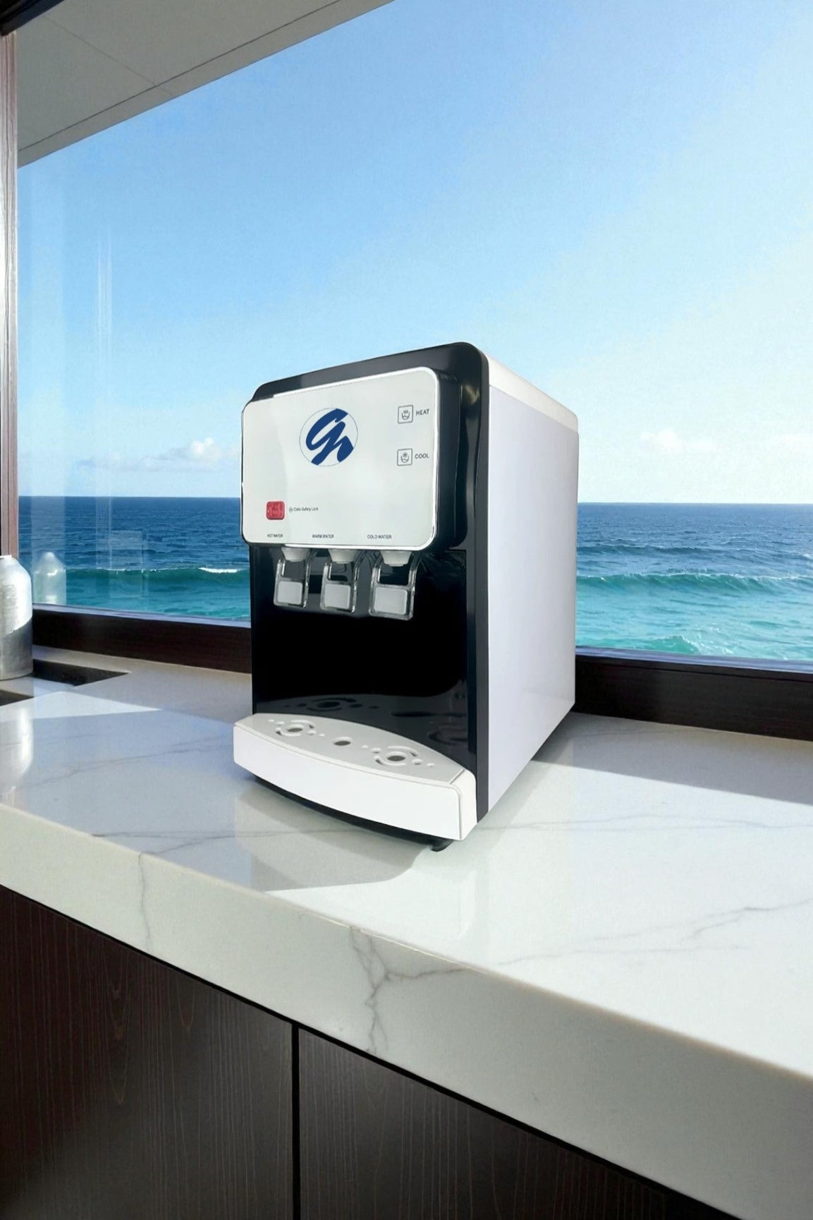 Arıtmalı Tezgah Üstü Su Sebili 100 GPD RO - Sıcak, Ilık ve Soğuk-Beyaz (Üreticiden)