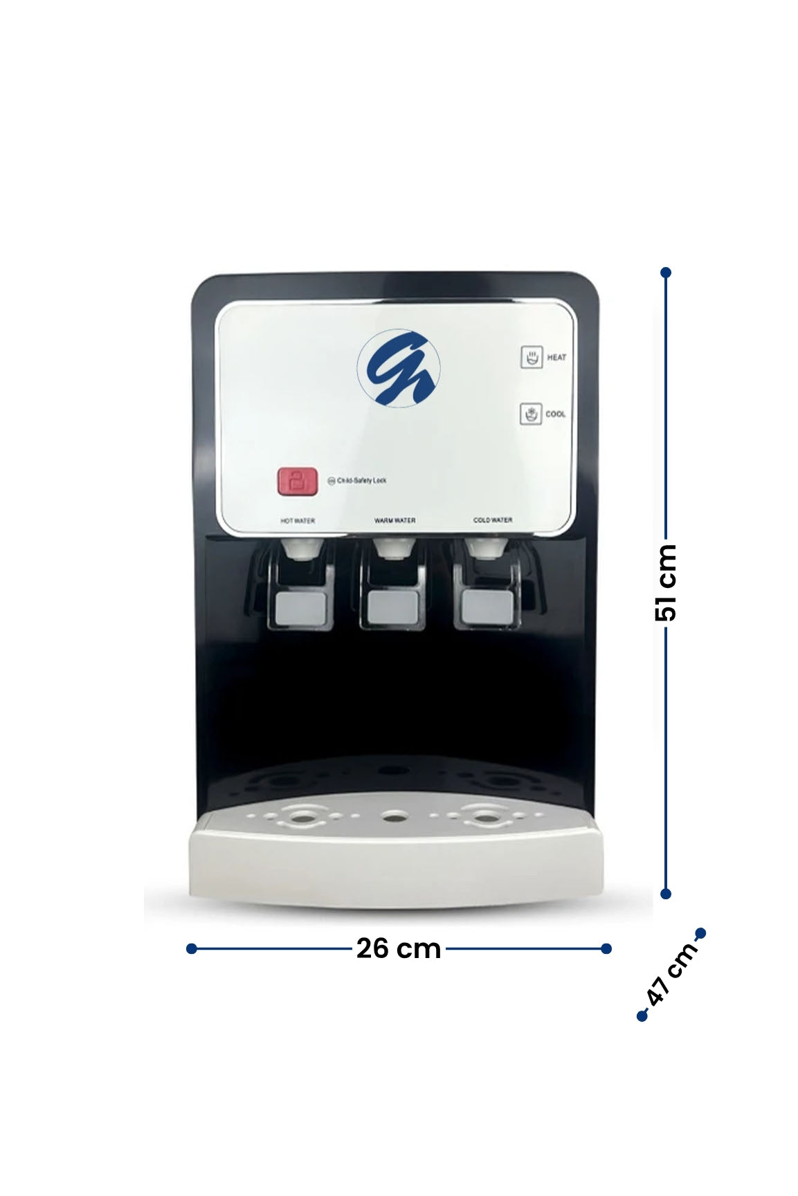Arıtmalı Tezgah Üstü Su Sebili 100 GPD RO - Sıcak, Ilık ve Soğuk-Beyaz (Üreticiden)