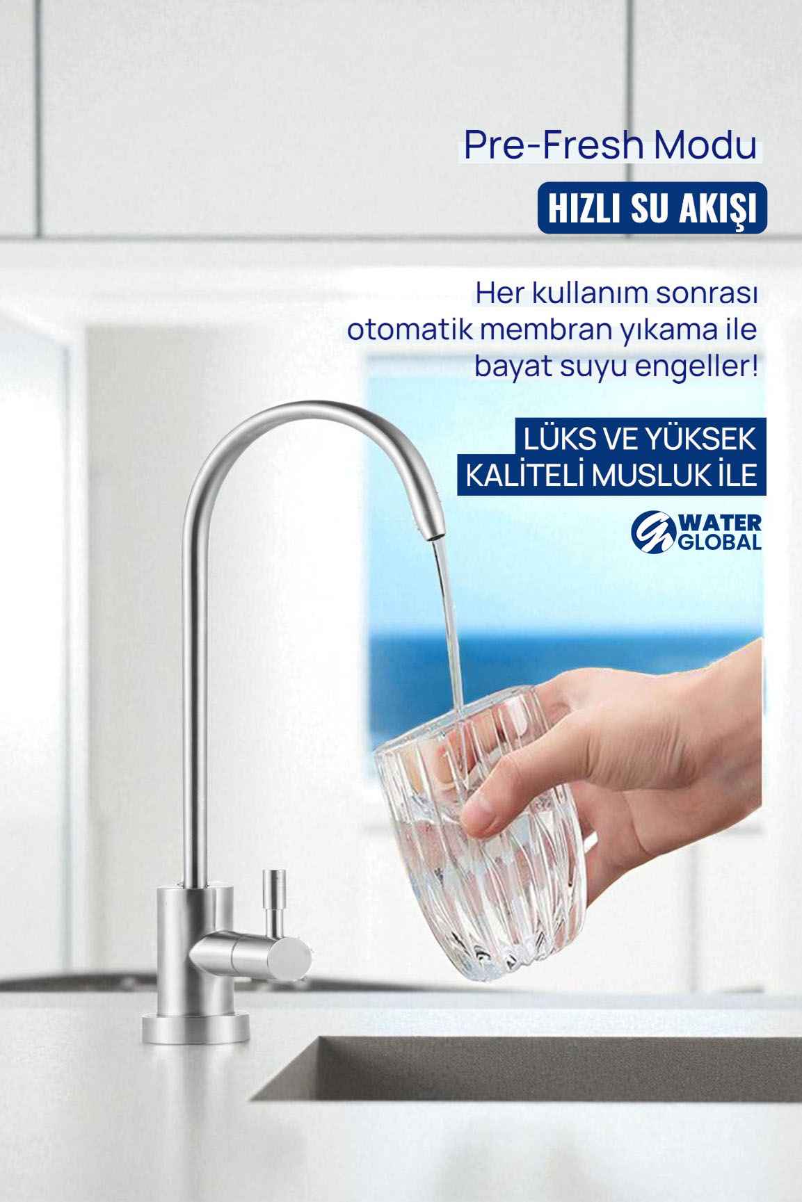 Direkt Akışlı Su Arıtma Cihazı - 800 GPD Tanksız, 5 Aşamalı Arıtıma